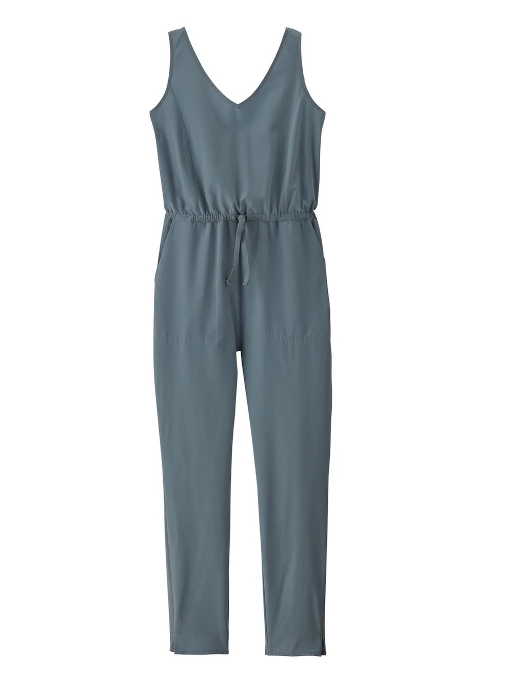 Patagonia Fleetwith Sleeveless V-Neck Drawstring Jumpsuit in Slate Blue Sz Small